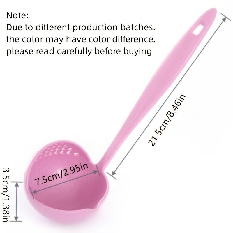 Skimmer Spoon With Filter Strainer Soup Spoon 2 in 1 Long Handled Spoon