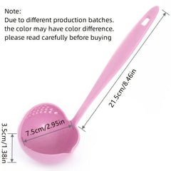 Skimmer Spoon With Filter Strainer Soup Spoon 2 in 1 Long Handled Spoon