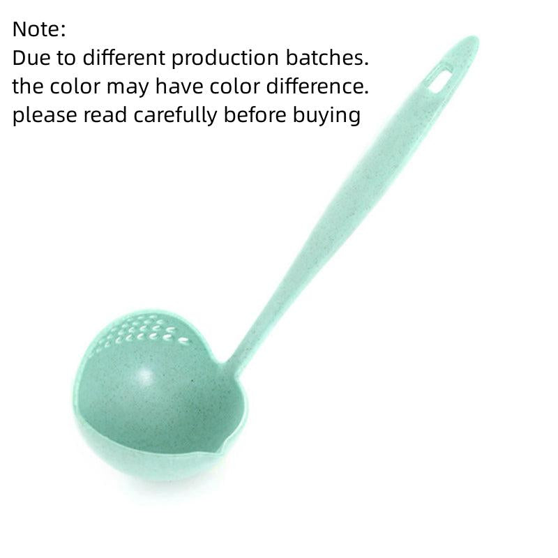 Skimmer Spoon With Filter Strainer Soup Spoon 2 in 1 Long Handled Spoon