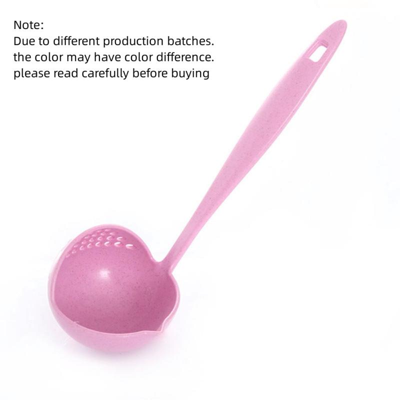 Skimmer Spoon With Filter Strainer Soup Spoon 2 in 1 Long Handled Spoon