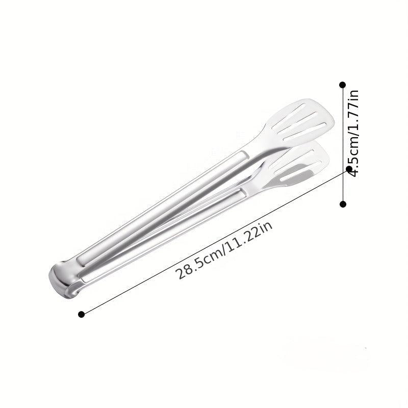 Stainless Steel Non-Slip BBQ Tongs for Cooking and Grilling