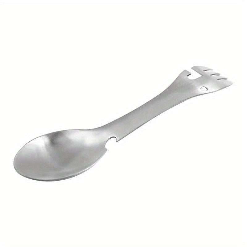 5in1 Stainless Steel Camping Spoon Fork Opener Tool