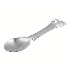 5in1 Stainless Steel Camping Spoon Fork Opener Tool