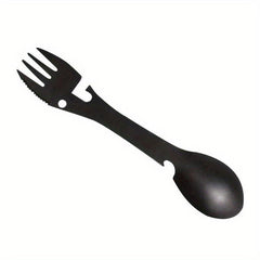 5in1 Stainless Steel Camping Spoon Fork Opener Tool