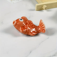 Goldfish Chopstick Rest Ceramic Spoon Fork Holder