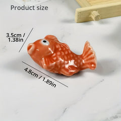 Goldfish Chopstick Rest Ceramic Spoon Fork Holder