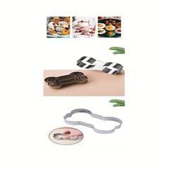 5pcs Dog Bone Cookie Cutters Stainless Steel Pastry Cartoon Biscuit Molds