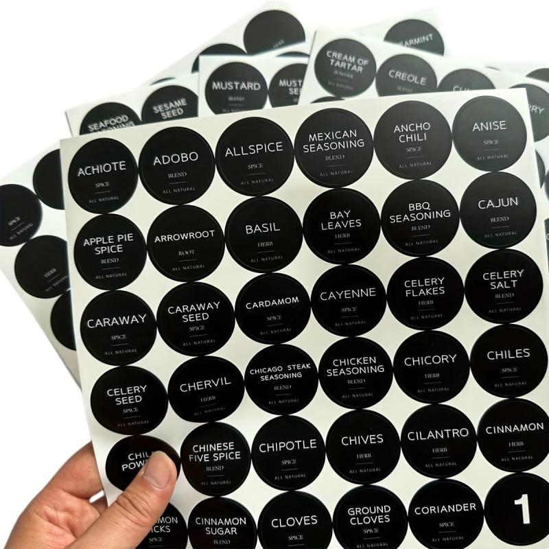 180pcs Spice Labels for Kitchen Glass Bottles