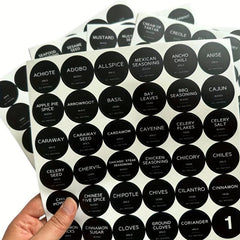 180pcs Spice Labels for Kitchen Glass Bottles