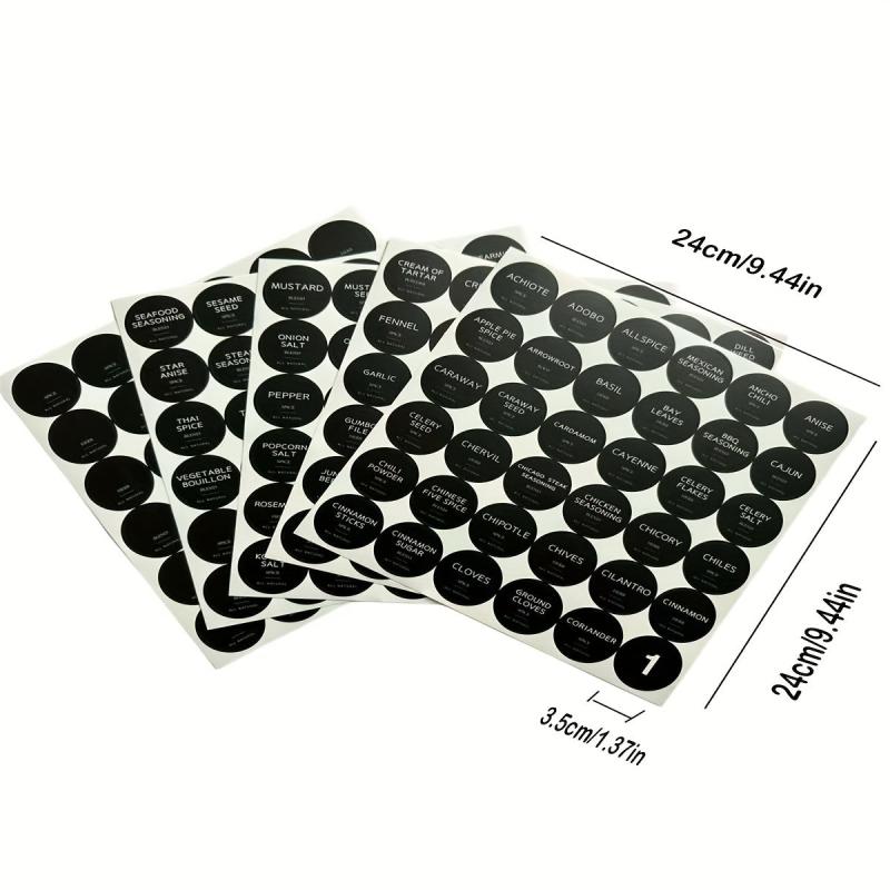 180pcs Spice Labels for Kitchen Glass Bottles
