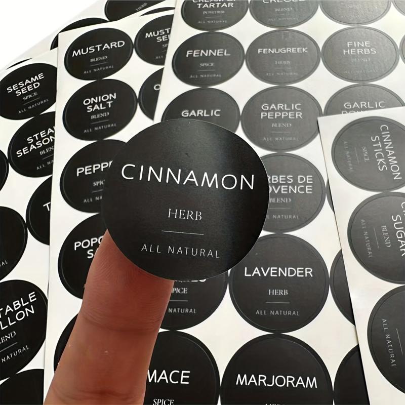 180pcs Spice Labels for Kitchen Glass Bottles