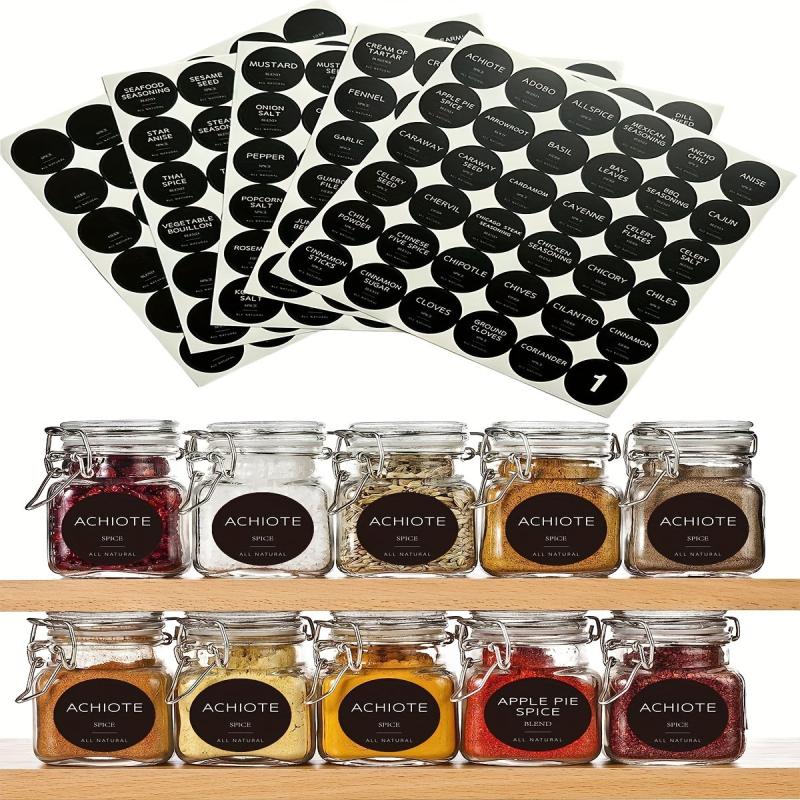 180pcs Spice Labels for Kitchen Glass Bottles