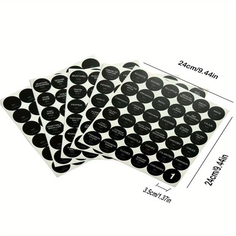180pcs Spice Labels for Kitchen Glass Bottles
