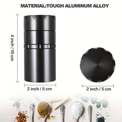 5-Layer Aluminum Alloy Spice Grinder Large Capacity Kitchen Tool