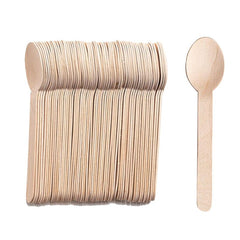 300pcs Disposable Wooden Cutlery Set - Wooden Fork, Spoon, Cutlery
