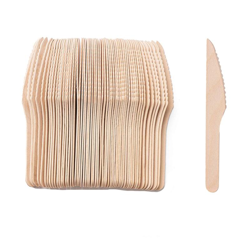 300pcs Disposable Wooden Cutlery Set - Wooden Fork, Spoon, Cutlery