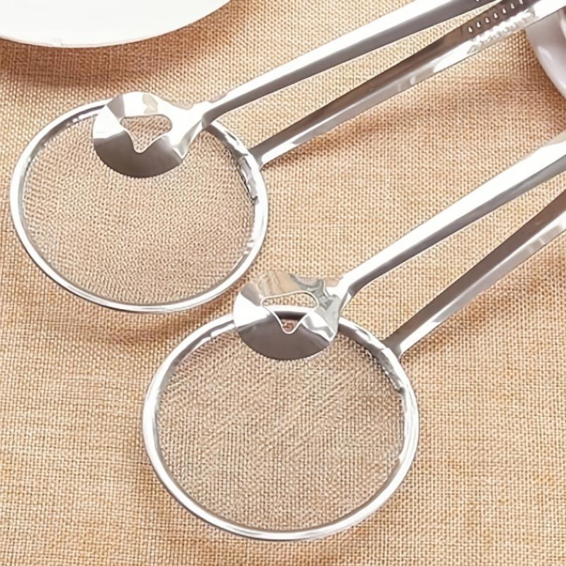 1pc Stainless Steel Food Salvage Spoon Filter Mesh Kitchen Utensils