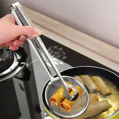 1pc Stainless Steel Food Salvage Spoon Filter Mesh Kitchen Utensils