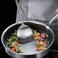 Stainless Steel Kitchen Utensils Set - Wok Spatula & Ladle Frying Spoon