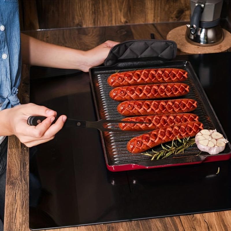 Hot Dog Slicer Tool Stainless Steel Blades Kitchen Grilling BBQ Slicing