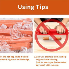 Hot Dog Slicer Tool Stainless Steel Blades Kitchen Grilling BBQ Slicing