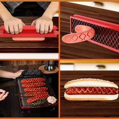 Hot Dog Slicer Tool Stainless Steel Blades Kitchen Grilling BBQ Slicing