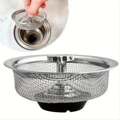 1pc Sink Basket Strainer Stainless Steel Drain Strainer Kitchen Sink Strainer