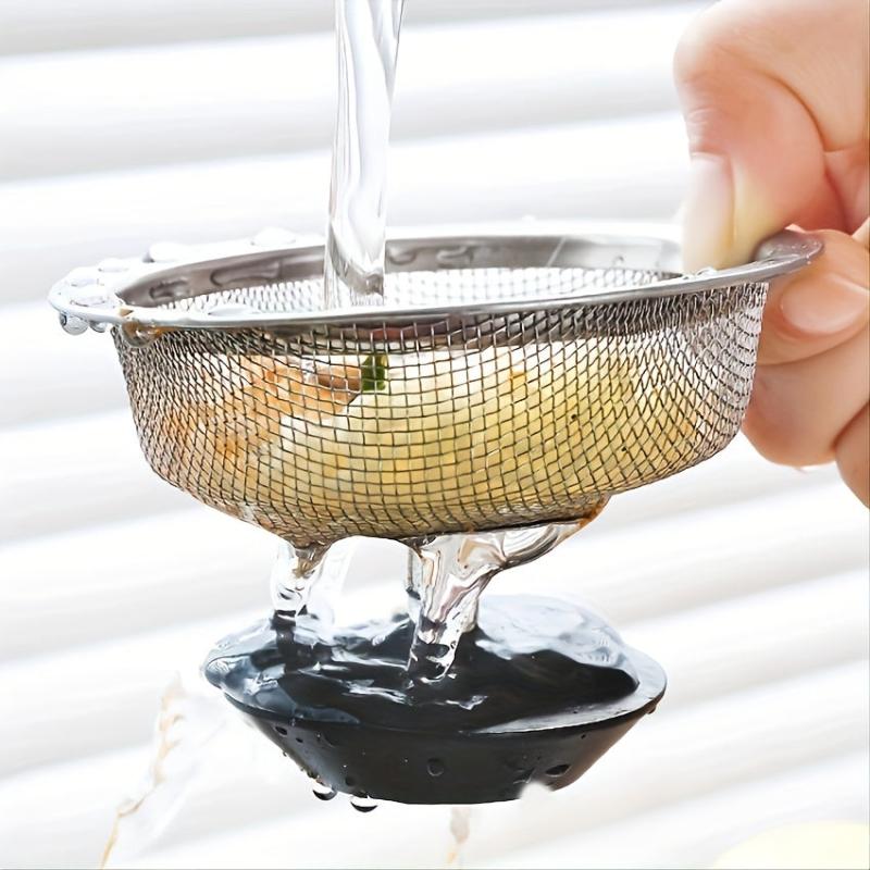 1pc Sink Basket Strainer Stainless Steel Drain Strainer Kitchen Sink Strainer