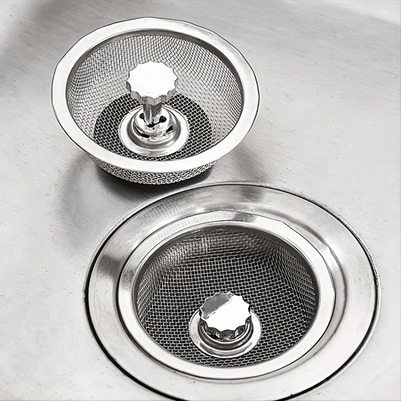 1pc Sink Basket Strainer Stainless Steel Drain Strainer Kitchen Sink Strainer