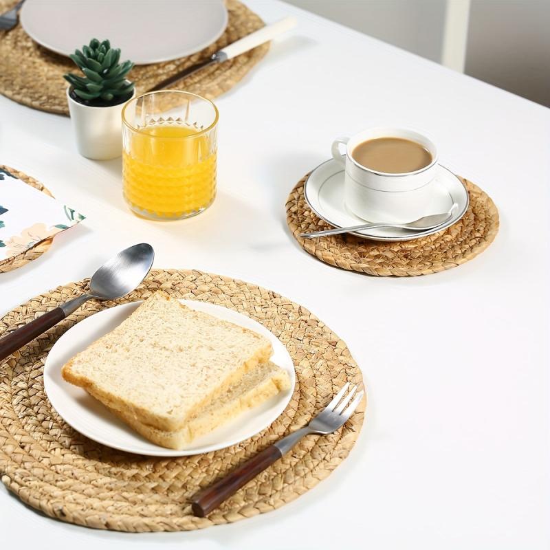 Rattan Water Gourd Placemat Natural Heat Insulation Mat
