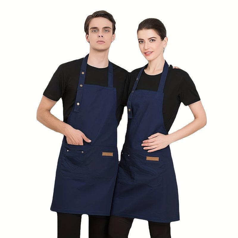 Waterproof Adjustable Suspenders Apron Restaurant Waiter Work Clothes