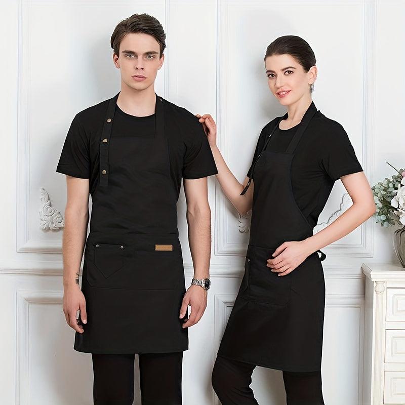 Waterproof Adjustable Suspenders Apron Restaurant Waiter Work Clothes