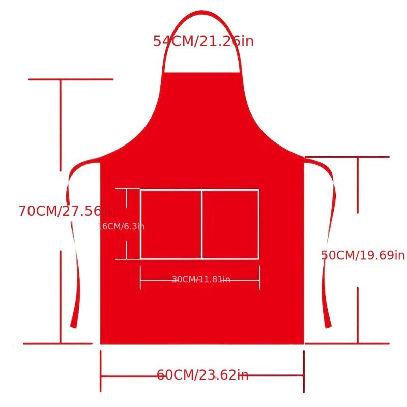 10pcs Polyester Apron Solid Halter Neck Apron Coffee Shop Antifouling Apron