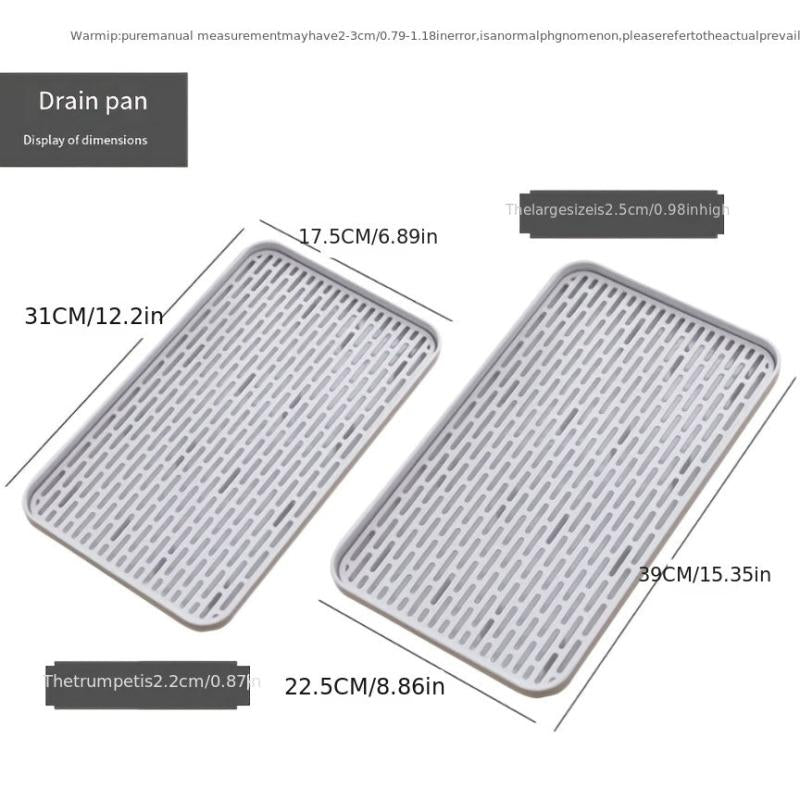 Double Layer Drainer Tray Dish Drying Rack Cup Storage Tray