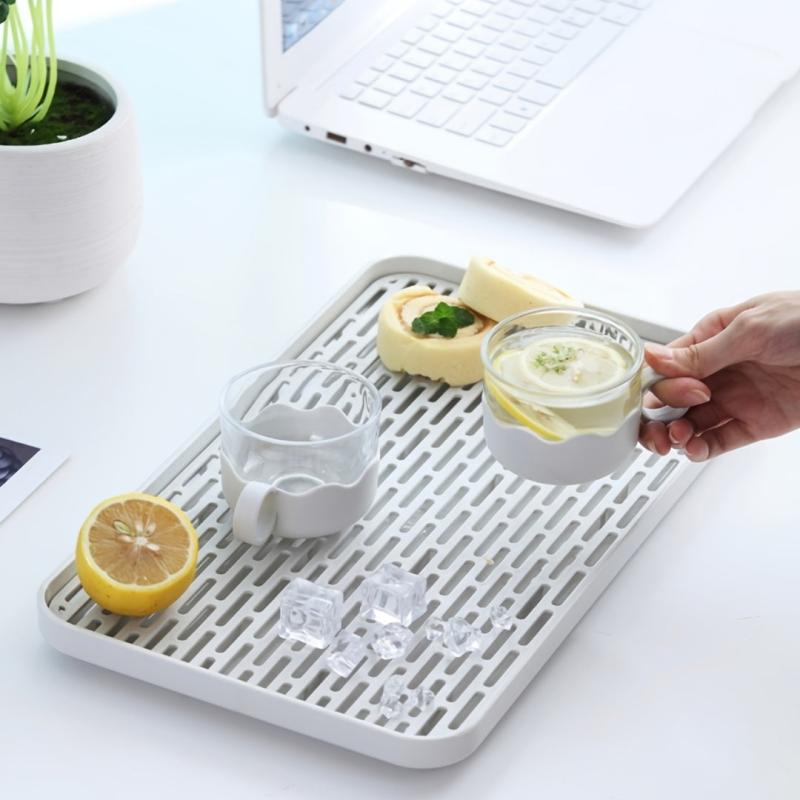 Double Layer Drainer Tray Dish Drying Rack Cup Storage Tray