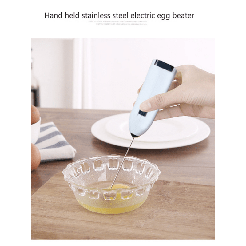 Handheld Milk Frother, Egg Beater - Automatic Foam Maker for Coffee, Matcha