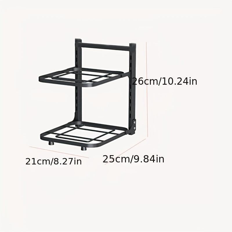 1pc Kitchen Shelf Pots And Pans Storage Rack Countertop Corner Shelf