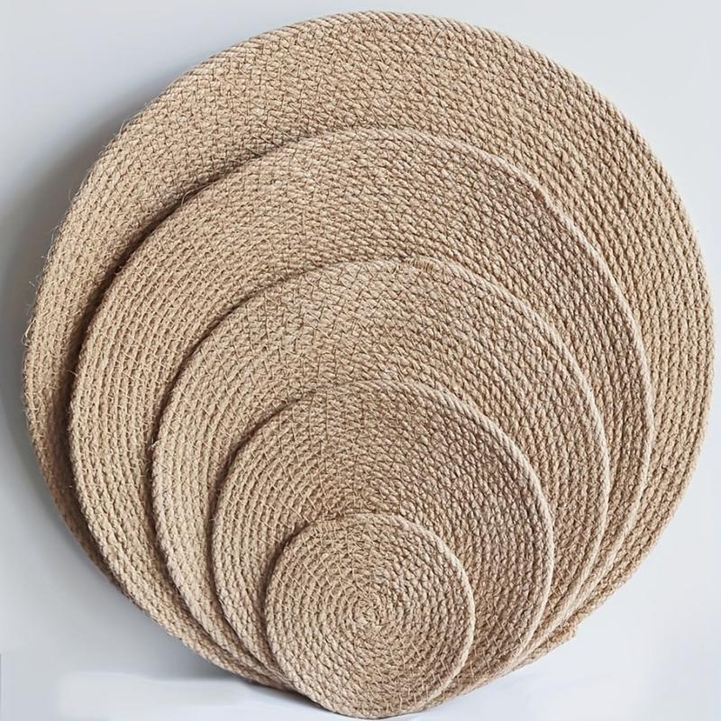 Straw Plaited Mat Heat Insulating Coasters Pot Holders Table Mat
