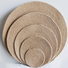 Straw Plaited Mat Heat Insulating Coasters Pot Holders Table Mat