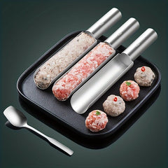 Stainless Steel Manual Meatball Maker Set with Spoon
