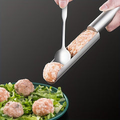 Stainless Steel Manual Meatball Maker Set with Spoon