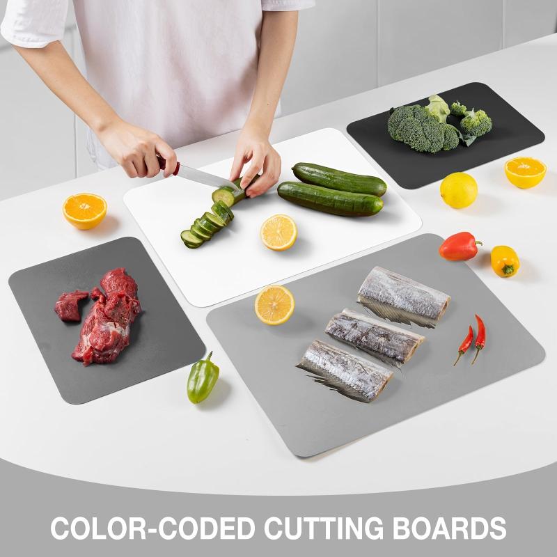 8pcs Chopping Board Set Plastic Cutting Boards For Kitchen BPA Cutting Board Set