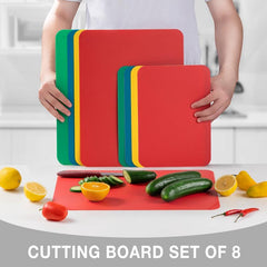 8pcs Chopping Board Set Plastic Cutting Boards For Kitchen BPA Cutting Board Set