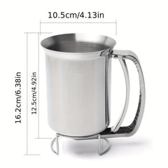 Handheld Stainless Steel Batter Separator Cupcake Funnel