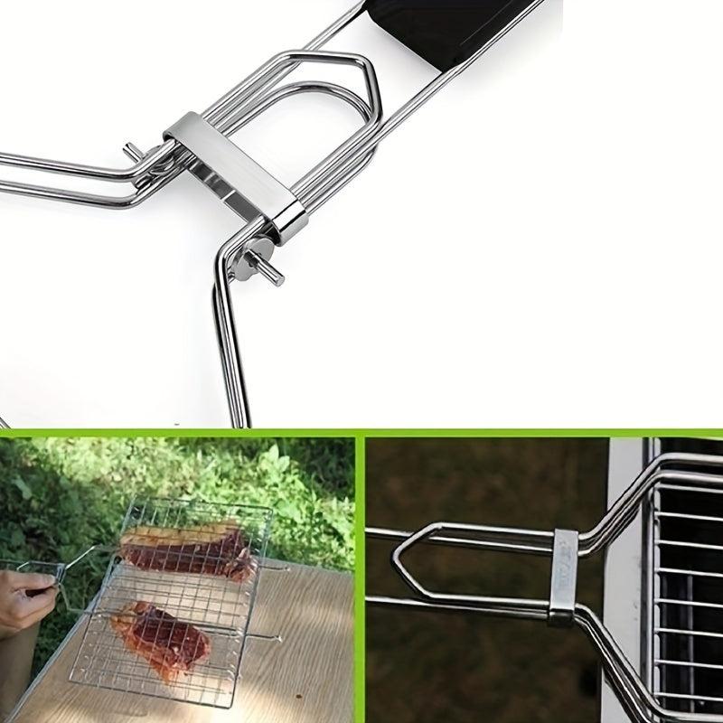 Large Capacity Stainless Steel BBQ Mesh Basket for Outdoor Cooking