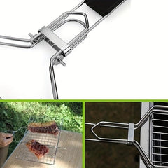 Large Capacity Stainless Steel BBQ Mesh Basket for Outdoor Cooking