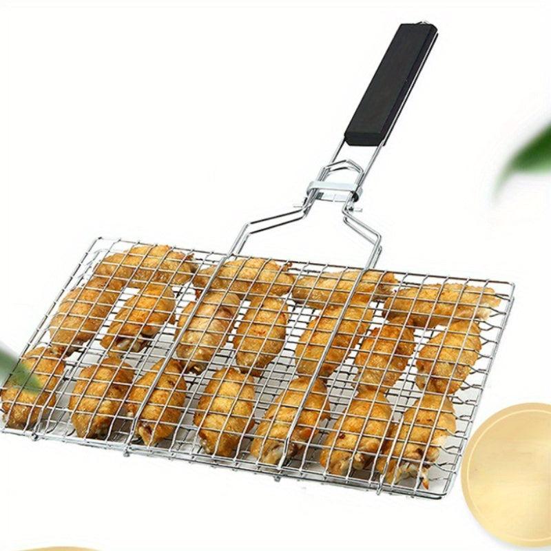 Large Capacity Stainless Steel BBQ Mesh Basket for Outdoor Cooking