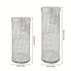 Stainless Steel Rolling BBQ Basket Portable Outdoor Camping Grill