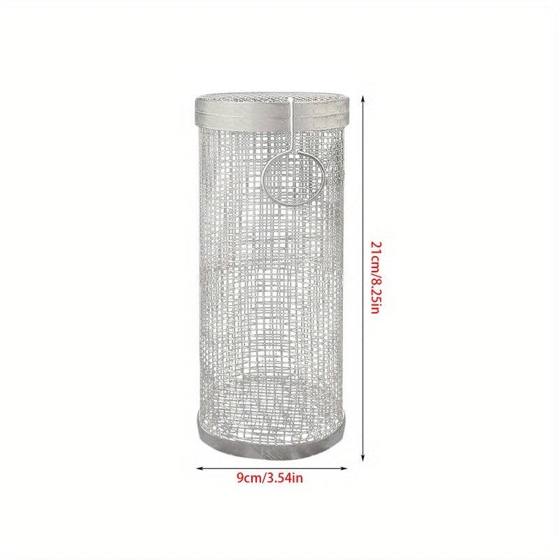 Stainless Steel Rolling BBQ Basket Portable Outdoor Camping Grill