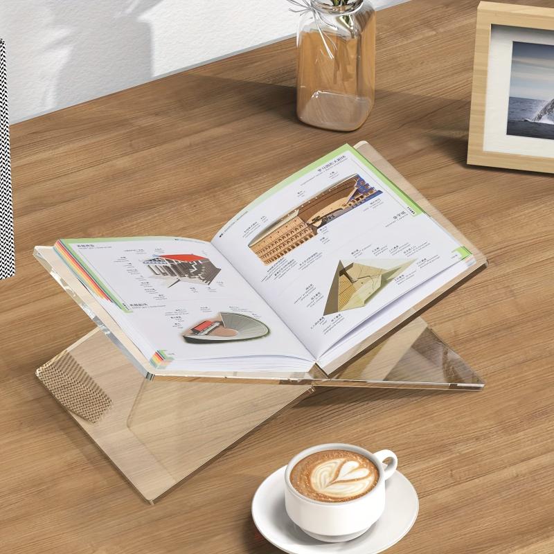2pcs Clear Acrylic Book Stand for Display and Reading